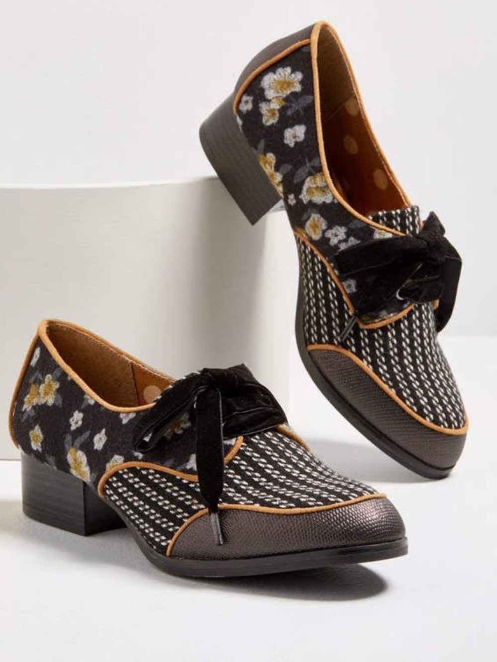 Ruby shoo patchwork perfection heeled oxford mule whimsical size 10